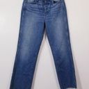 3x1  NYC Women size 27 ISLA High Rise Blue Jeans Frayed Hem Ankle Straight Leg Photo 0