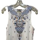 Ecote UO  Guinevere Open Back Frock Mini Dress White Blue Size Medium Photo 7