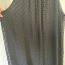 ZARA Black  dress with polka dots on sheer overlay. Photo 2