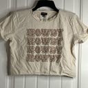 Brown Western Originality Howdy Crop Top Tshirt Size Medium Tan Photo 1