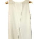 New York & Company White Chiffon Split Back Tank Top M Size M Photo 1