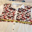 Krass&co Vintage 90s Tap &  Christmas Santa Button Down Blouse Top Women’s Size Medium Photo 7