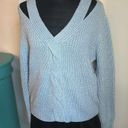 Nine West New Women’s  Chunky Cable Knit Cutout V-Neck Sweater Photo 10