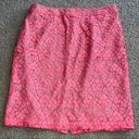 Apt. 9  Lace pencil Skirt with tan lining, coral color, size 8 Photo 0