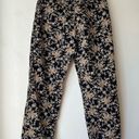 Ralph Lauren Vintage 90s Lauren  Black Tan Floral High Rise Tapered Leg Pants 4 Photo 2