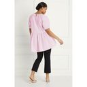 Hill House  Blouse Size Small Pink NWT Francesca Top Ballerina Cotton Peplum Photo 8