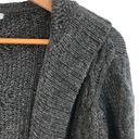 CAbi Womens  Cable Knit 610 Hooded Charcoal Alpaca Open Cardigan Sweater - Sz S Photo 1