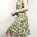 Moschino Jeans Donna Green 100% Silk Midi Dress Photo 2