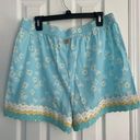 Simply Southern Light Blue Flower Print Ricrac Shorts Size XL NWT Photo 7