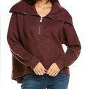 Sweaty Betty  Restful Boucle Half  Zip Sweatshirt Pullover Top Burgundy US 8 Photo 0