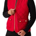 St. John’s Bay NWT ~ ST JOHNS BAY Cabaret Red Quilted Pockets Sleeveless Vest ~ Women's MEDIUM Photo 1