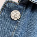 Boom Boom Jeans  Medium Wash Destroyed Trucker Style Denim Jacket XL Photo 4