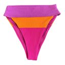 Beach Riot NEW  Alexis High Waisted Bikini Bottom in Sunset Colorblock Size Small Photo 6