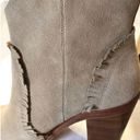 Joie New  Tan Suede Mathilde Ankle Boots with Western Fringe, Sz39 Photo 4