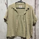 C&C California  Green Double Gauze Camp Relaxed Short Sleeve Cotton Shirt Size XL Photo 1