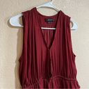 Isabel Marant  Damen brick red satin lightweight peplum sleeveless blouse 38/M Photo 1