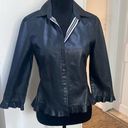 BCBGMAXAZRIA  Black Leather Jacket Size Small Photo 0