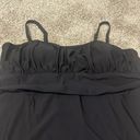 Speedo Shirred Empire Tummy Control One Piece Black Swimsuit Photo 1