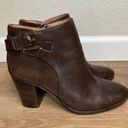 Louise et Cie  Brown Leather Suede Lo-vasca Heeled Ankle Booties Photo 3