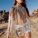 Nasty Gal Beaded Tassel Hem Cape Photo 0