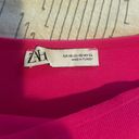 ZARA shift dress neon pink square neck sleeveless knit thick straps Barbie Photo 4