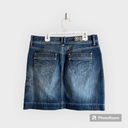 White House | Black Market Vintage Y2K 90s WHBM Noir Denim Mini Skirt Size 4 Photo 1