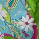 Lilly Pulitzer  Ford Bandana Breast Cancer Awareness Green Blue Floral Scarf Photo 4