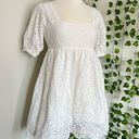 Chelsea & Violet White Floral Eyelet Mini Dress Photo 0