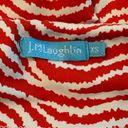 J. McLaughlin  Red & White Zebra Catalina Cloth Sleeveless Ruched Dress Size XS Photo 3