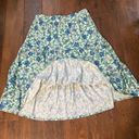 Lands'End LAND’S END floral, tiered maxi skirt, plus size L (14-16) Photo 3