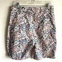 Bermuda Boden Floral Paisley Print High Waist  Lavender Shorts Size 8 NWT Photo 3