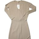 Sézane NWT La Maille Sezane Cordelia in Ficelle Pointelle Knit Blouson Sweater Dress M Photo 4