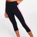 Ideology  Women's Colorblocked Cropped Athletic Leggings, Black/Pink NWT M Photo 0