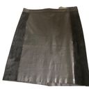 Vince  Leather A-line Skirt Sz. 12 Suede Side Insert Split In Back Luxury Summer Photo 2