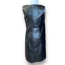 Shelby & Palmer  Dress Black Sleeveless Scoopneck 
Faux Leather Snakeskin Mini Photo 4