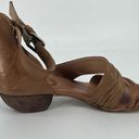 Miz Mooz  Ankle Strap Sandals Sz 38 Brown Leather Low Heel Photo 2