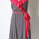 a.n.a Ruffle Striped Belted Waist Fit & Flare Casual Dress Sleeveless Small Women’s Photo 0