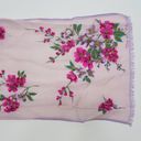 Oscar de la Renta Vintage  Purple Floral Silk Scarf Wraps Photo 4