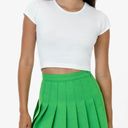 American Apparel Green Pleated Tennis Skirt Photo 0