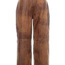 Chico's NWT  Faux Suede Wide Crop in Worn Luggage Brown Stretch Pants 0 / 4 Photo 1