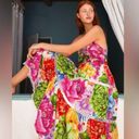 Farm Rio NWT  Rainbow Chita Floral Flowers Midi Halter Dress sz XS Photo 2