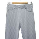 Betabrand  Straight Leg 7-Pocket Dress Pant Yoga Pants in Gray Stripe Size Medium Photo 4