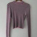 Arizona Jeans  PInk Stripe Mock Neck Top Y2K style Photo 0