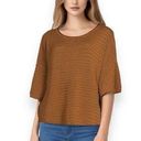 Time And Tru  Women’s Boatneck Sweater Brown Loose Large (12-14) Photo 0