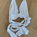 ZARA  Halter Neck Wrap Around Tie Crop Top in White Photo 0