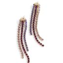 Oscar de la Renta  Crystal Tassel Earrings Multicolor Womens Size OS Photo 2