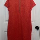 Chico's  Coral Lace Eyelet Short Sleeve Dress Photo 4