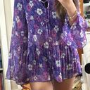 Purple Floral Peplum Blouse Photo 1