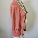 BKE  Boutique blush pieced fabric cardigan size large Photo 3