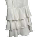 DO+BE New  Tiered Ruffle Strapless Cocktail Sweetheart Lined Dress White M Photo 1